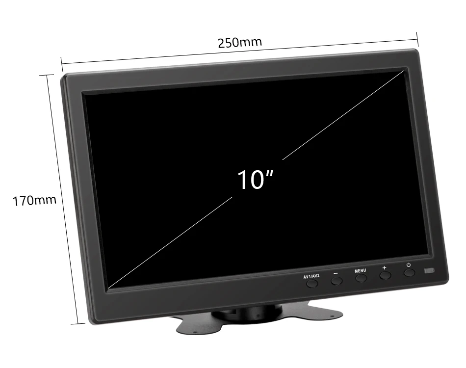 Jansite 10 дюймов Автомобильный монитор для автомобиля изображение при движении задним ходом флип 2 канала Вход безопасности для контроля уровня сахара в крови с BNC/AVI/VGA/HDMI 12-24v