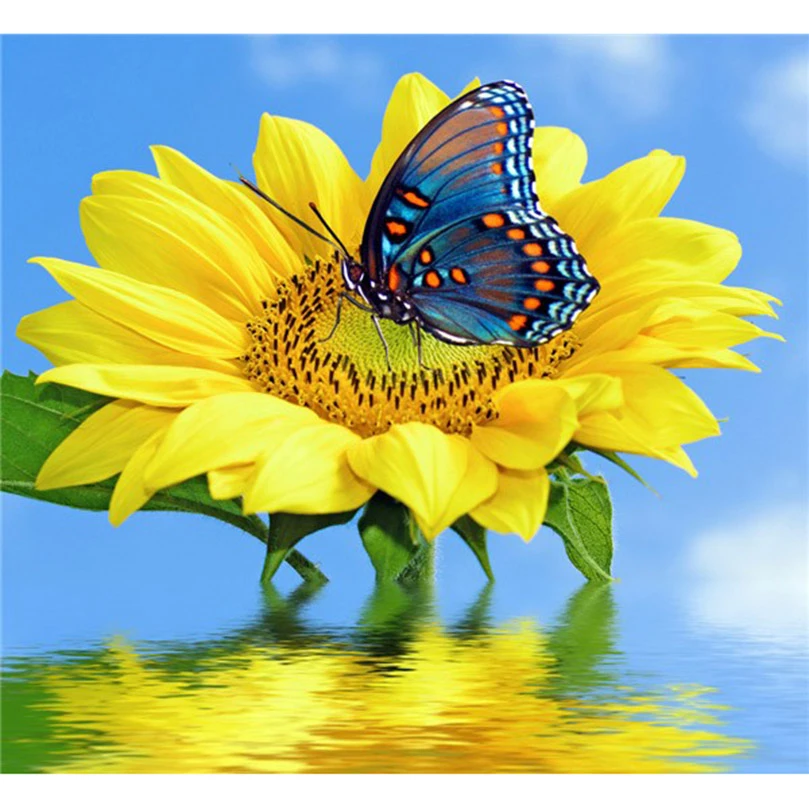 US Seller Free Shipping Multi Colored Butterfly Full Round Drill Diamond Art Painting