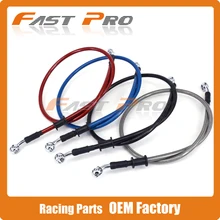 Motorcycle 500mm-2000mm Braided Steel Hydraulic Reinforced Brake Clutch Radiator Oil Cooler Hose Line Pipe Tube 28 Degree Banjo