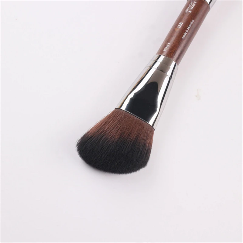 Escova de Maquiagem Profissional Dupla Terminou Solto Escova Blush Contorno No.158 Mufe pó 3 Profissional dupla terminou solto pó escova blush