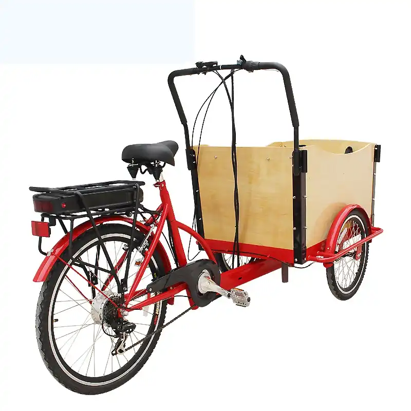 three wheeled bicycle with basket