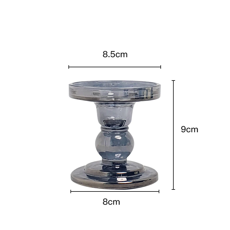 Decoration Crystal Wedding Centerpieces Glass 3 Home Decoration Candle Stand Nordic INS Candle Holder Nordic Modern Candlestick