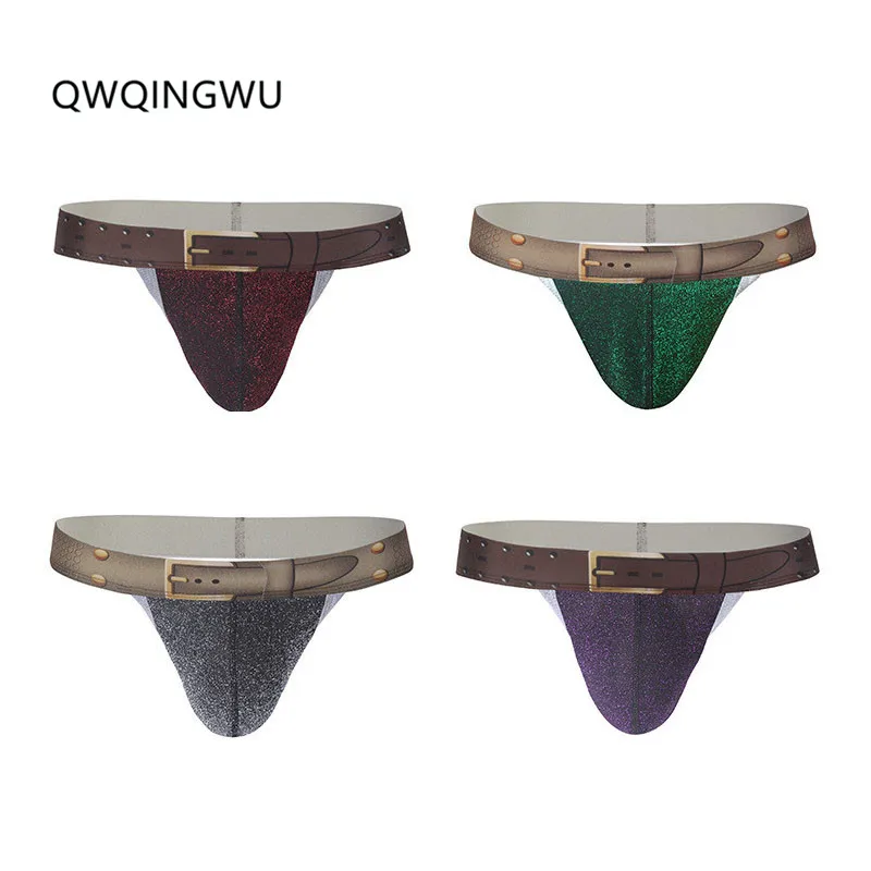 

4PCS/Lot Sexy U Convex Men's Briefs Thong Men Underwear Nylon Comfortable Male Briefs Underwear Shorts Brief Underpants Thongs