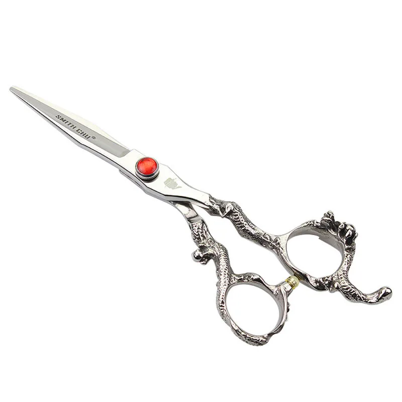 

Pro Barber Hairdresser Shears 5.5 Inch SMITH CHU Exquisite Dragon Carved Handle Hairdressing Scissors Cutting Thinning Scissors