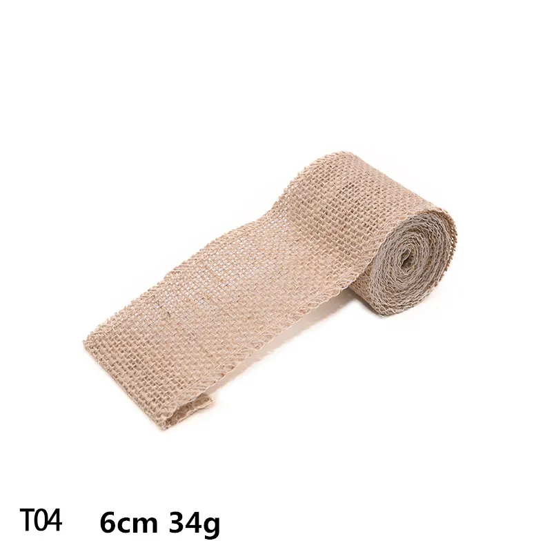 2 м винтажный деревенский Натуральный Джут Мешковина Hessian Rolls Свадебные украшения детский душ подарок на день рождения упаковка вечерние принадлежности - Цвет: 6cm
