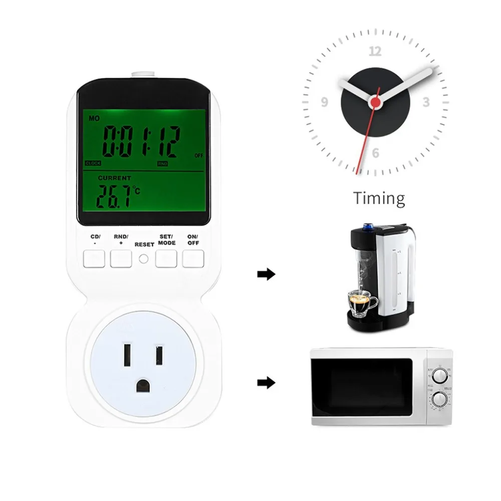 Многофункциональный термостат таймер розетка с датчиком зонда цифровые часы ЖК-дисплей энергосберегающий механический переключатель