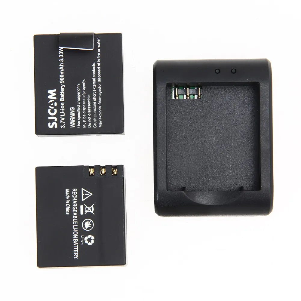 

Original 2pcs 900mAh 3.7V Li-ion Battery + Desktop Charger Charging For SJ4000 SJ5000 SJ6000 Action Sports Camera DVR