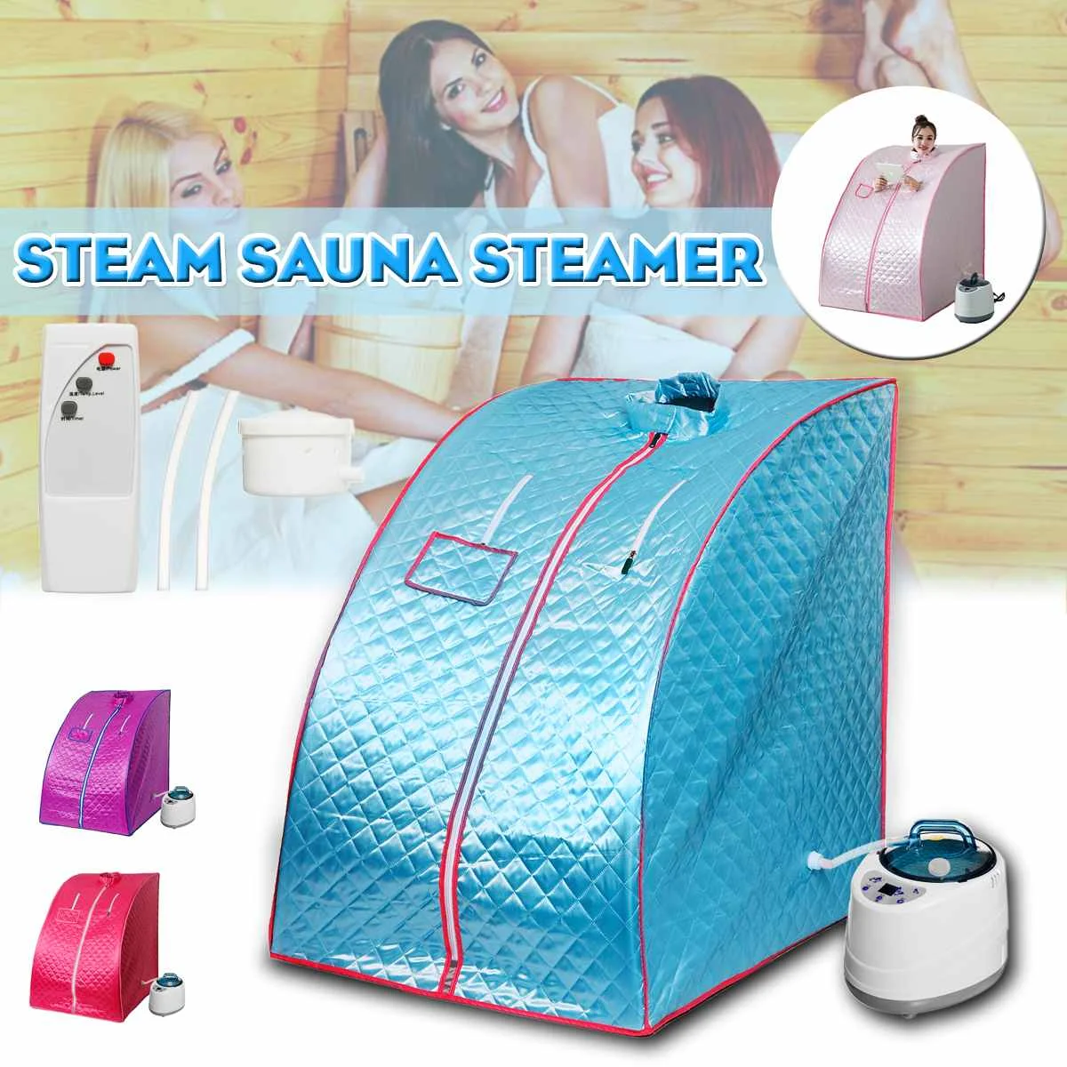 

Portable Steam Sauna Home Sauna Generator Slimming Household Sauna Box Ease Insomnia Stainless Steel Pipe Support STEAMER