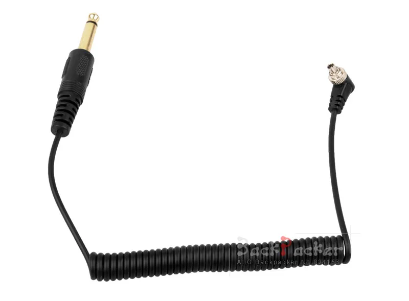 Camera Accessories Male PC to 6.35mm Plug SYNC Cord Cable for Studio