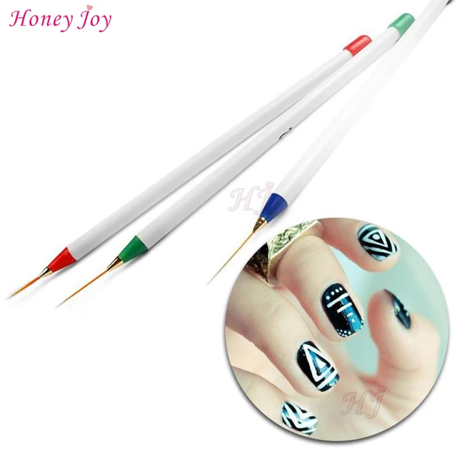3pcs Drawing Nail Art Liner Striping Brush Gel Pens Diy Painting 3pcs Drawing Nail Art Liner Striping Brush Gel Pens Diy Painting Tools Set Manicure Nails