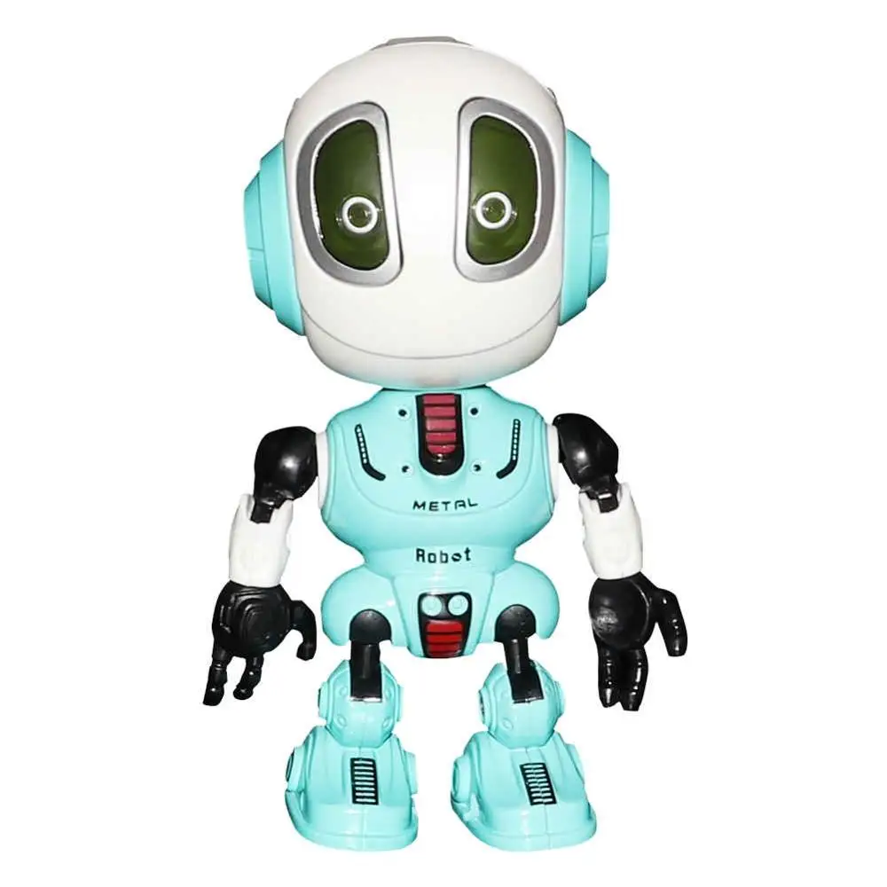 Да XIN говорят роботы мини робот Путешествия Игрушка с Неразложимых тела, Smart развивающие стволовых игрушки преобразователь речи и Робототехника для детей - Цвет: Небесно-голубой