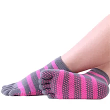 1 пара Женские спортивные брюки для занятий йогой носки противоскользящие полосатые женские спортивные фитнес, Пилатес носки с силиконовым гелем профессиональные носки для танцев