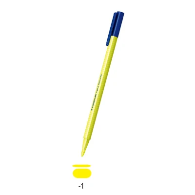 5 шт. STAEDTLER Triplus textsufer треугольный хайлайтер 362 тригонометрическая неоновая ручка желтого/розового/оранжевого/зеленого цвета - Цвет: Yellow 5pcs