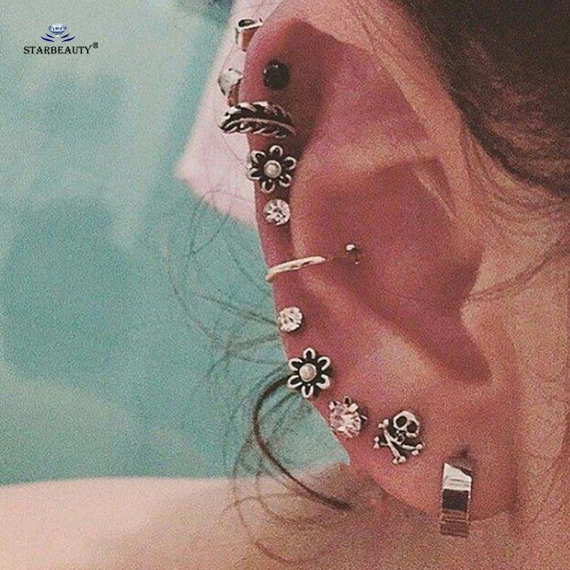 Starbeauty 1 комплект Ретро Уши Поддельные Пирсинг Спираль пирсинг для пупка