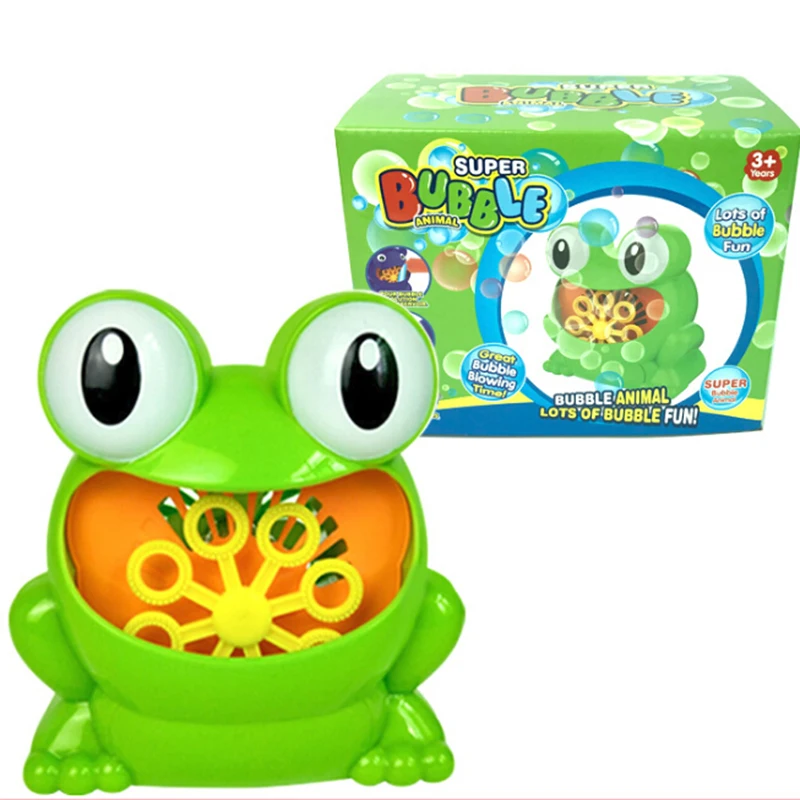 Automatic Frog Bubbles Machine For Kids Lovely Design Durable Bubble Maker |