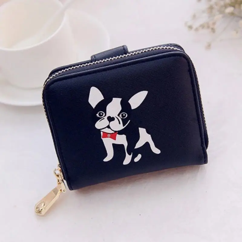 Новые женские кошельки для девочек,, ПУ кошелек, карты, деньги, модные женские короткие, с принтом щенка, мультипликационные монеты, мульти-клатч для карт