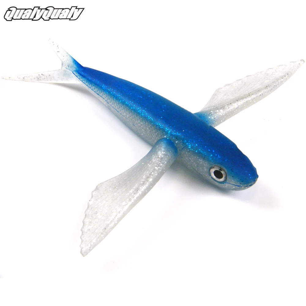 20cm Lifelike Soft Fishing Lure Flying Fish Tuna Mackerel Bait Tackle Tool