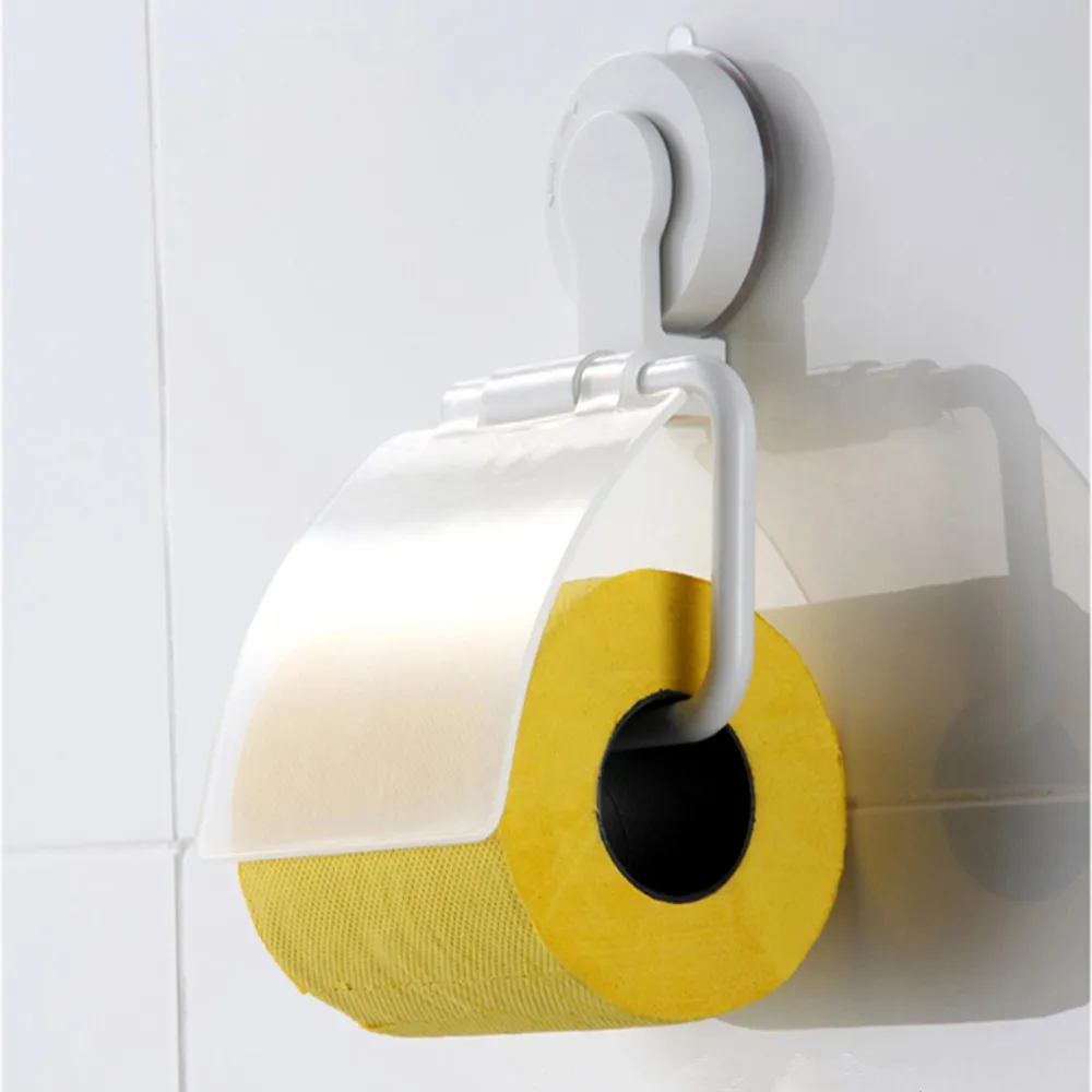 Sucker Toilet Paper Holder Wall Mounted Plastic Tissue ...