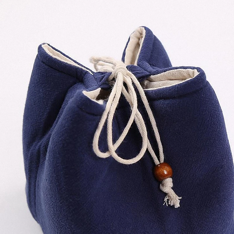 PINNY Cotton Linen Tea Cozies Can Be Put Into 1 Pot Of 4 Cups Travel Tea Sets Package Drawstring Bag Portable Accessories