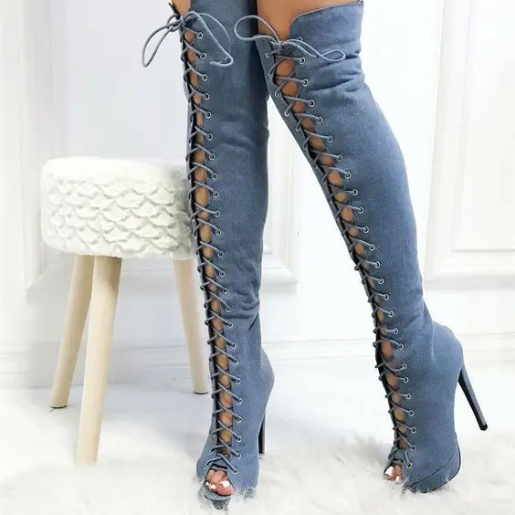 high heel jeans