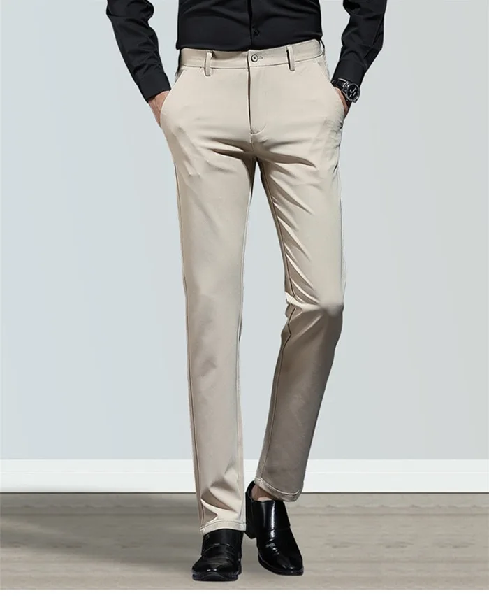Весенние мужские брюки Новая мода мужские повседневные брюки классический дизайн высокое качество мужские длинные брюки осень деловой