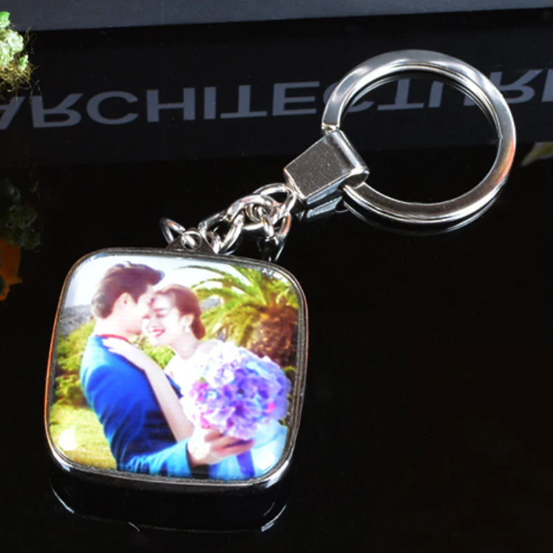 New Trinket Keychain Novelty Custom Souvenir Crystal Key Chain Glass