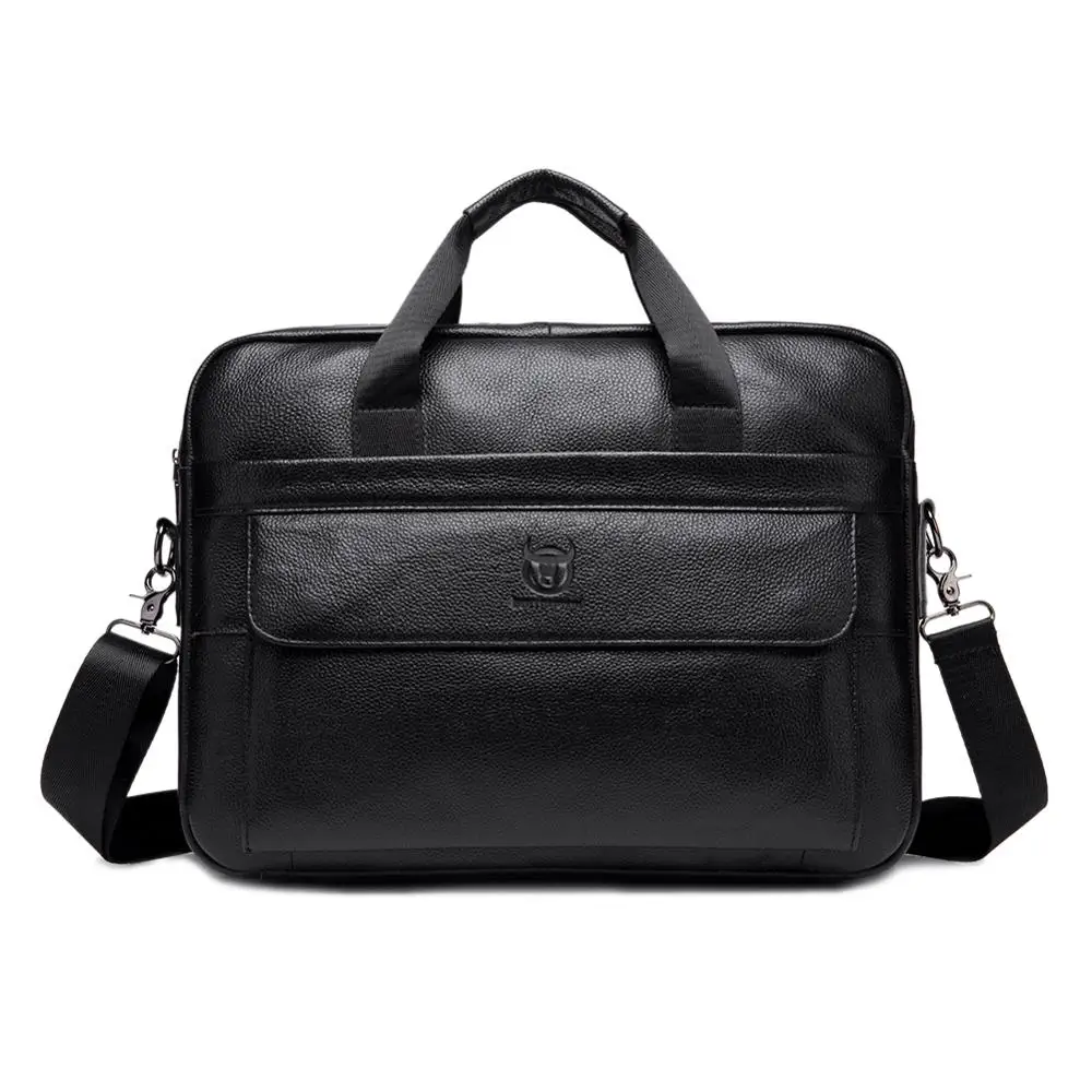 

Male Business Genuine Leather Laptop Top-handle Bag Handbags Briefcase Men Solid Color Casual Shoulder Messenger Handbags