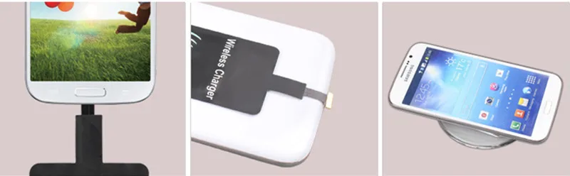 Qi Беспроводное зарядное устройство Стандартный круглый белый зарядный коврик и Qi Универсальный приемник адаптер Набор для Android мобильных телефонов микро порт