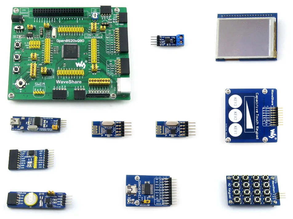 

STM8 Board STM8S208MB STM8S208 STM8 Development Board +2.2inch Touch LCD+Capacitive Touch Keypad=Open8S208Q80 Package A