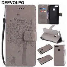 Coque Karte Slot Leder Handy Taschen Für Xiaomi 5 6 5X Mix 2 Redmi 3 3S Note3 Hinweis 4X mi5 Mi6 Baum Katze Schmetterling Präge P06H