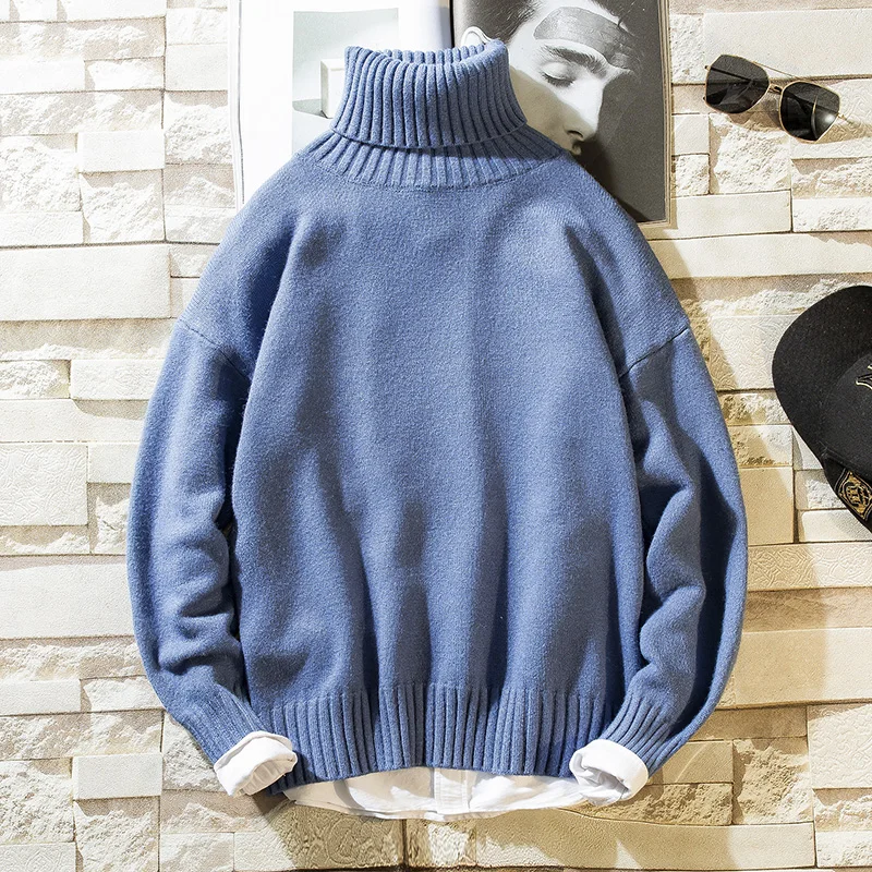 

2019 New Winter Thick Warm Christmas Sweater Men Long Sleeve Turtleneck Pullover Men High Quality Fashion Male Knitwear