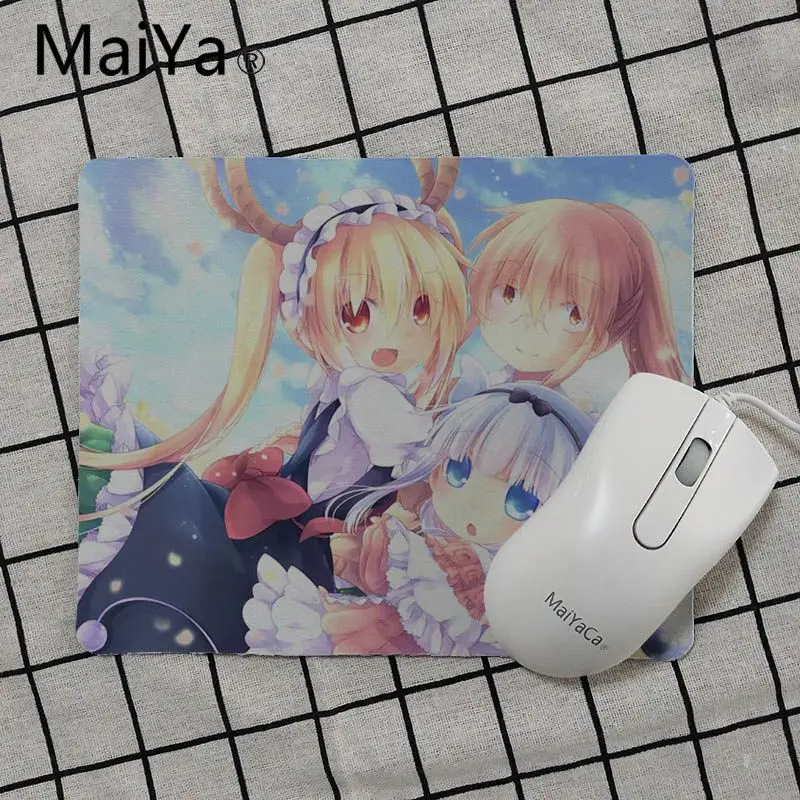 Подарочный коврик Maiya Boy Kobayashi s dragon maid, резиновый коврик для мыши, прочный Настольный коврик для мыши,,, игровой коврик для мыши - Цвет: No Lock Edge18x22cm