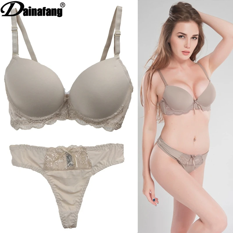 Hot Sale 8 Color Sexy Elegant ABC Cup Bra and Panty Set Women Bras Sets  Lady Underwear Push Up Lingeries Brief Thong –