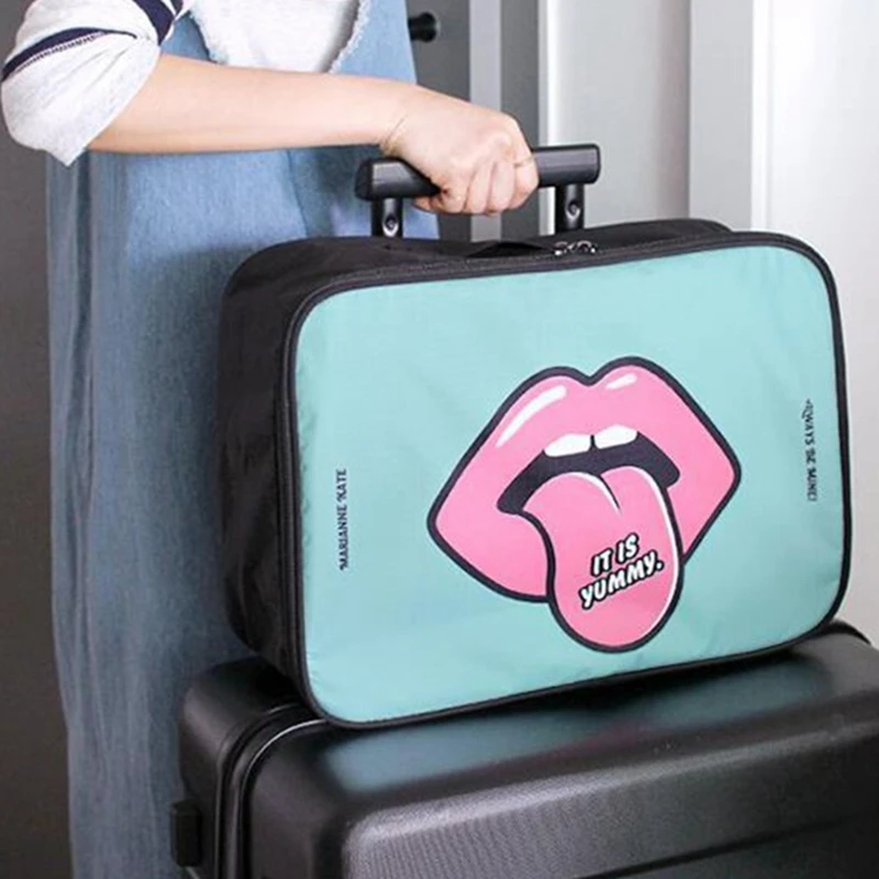 

Do Not Miss New Fashion Luggage Travel Bag Women Large Capacity Bag Clothes Arrange Storage Organizer Unisex Cosmetic Handbags