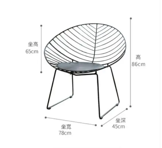 Модные обеденные стулья в стиле Луи, Скандинавское железное искусство, минималистичное Современное кафе, для обсуждения спинки - Цвет: G2