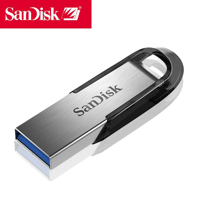 

Sandisk 100% Pendrive 16gb USB3.0 Flash Drive Genuine Ultra Flair metal Pen Drive cle usb stick Disk On key Black Memory stick