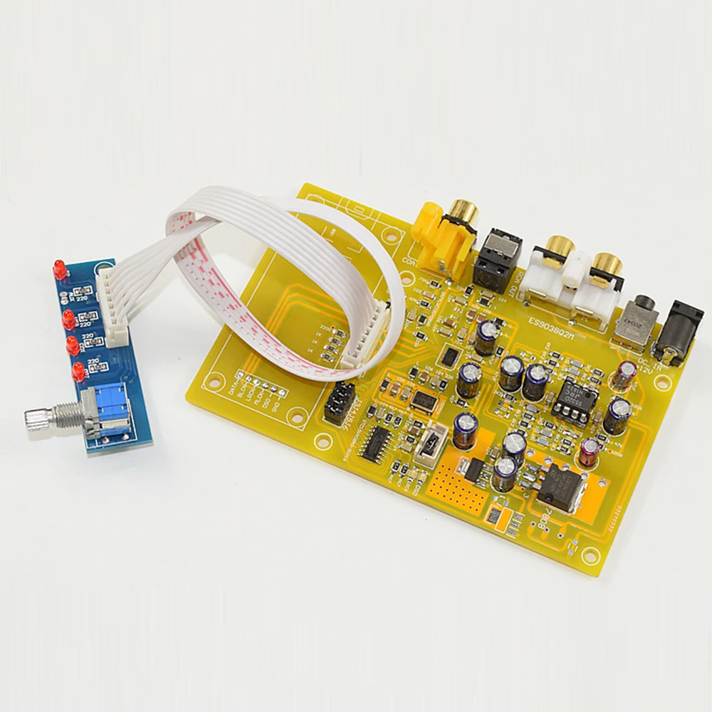 K38 ES9038Q2M Triple Switch DAC Decoder Board Support Fiber/Coaxial/USB Input Audio Board