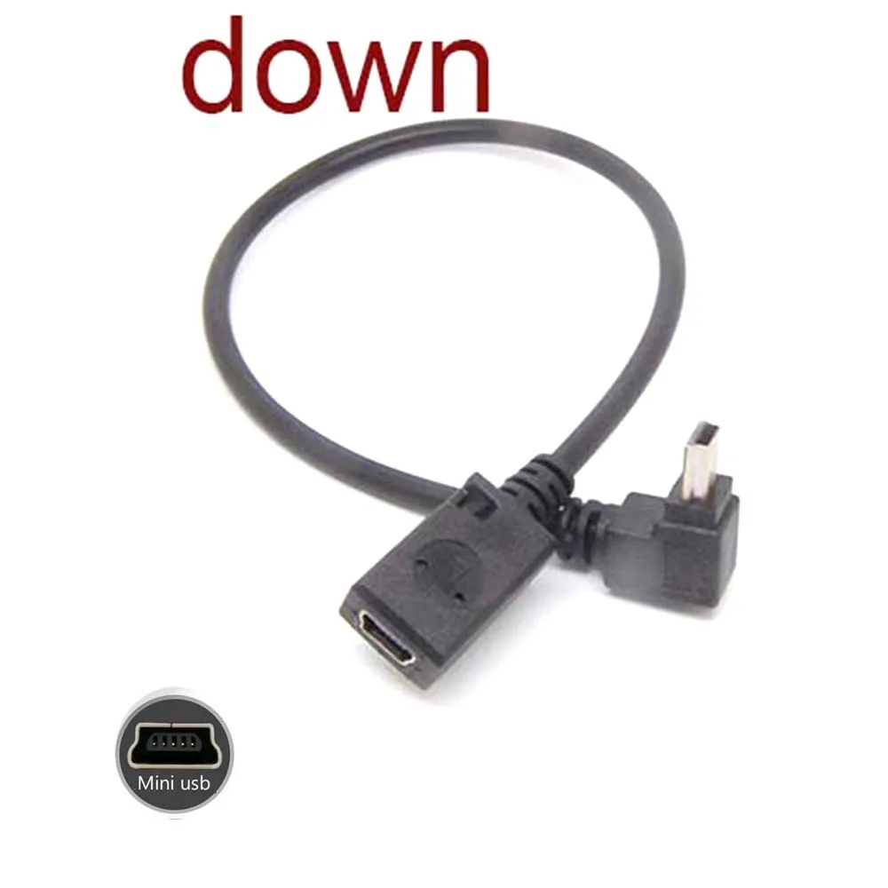 10 قطعة قسط البسيطة USB الذكور أسفل زاوية إلى البسيطة USB الإناث محول محولات