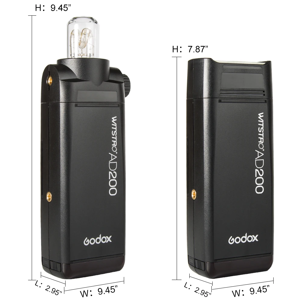 Godox AD200 ttl 2,4G HSS 1/8000 s карманный фонарик с двойной головкой 200Ws с 2900 mAh литиевой батареей фонарик из двери