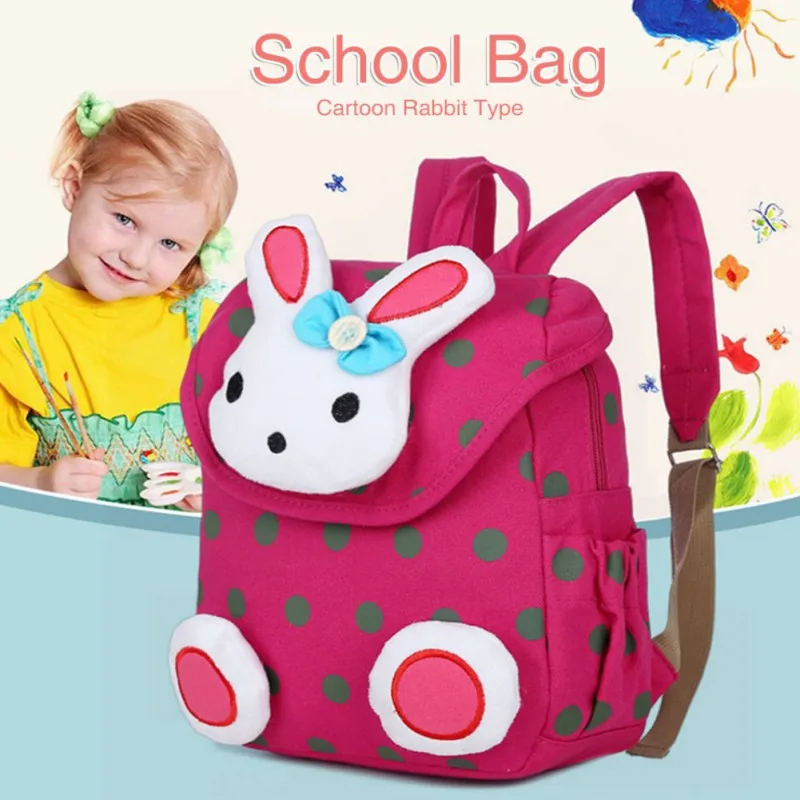 

Animal Plush Backpacks For Girls Rabbit School Bags Cartoon Rabbit School Backpacks School Bags Kindergarten Travel Zipper New