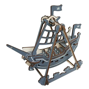 

Little pirate ship toy model 3D DIY wooden assembly models Educational toys to Child children modelbouw hobi