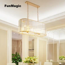 Luxury K9 Crystal Chandelier Chain Pendant Living Room Restaurant Light Ceiling Fixture Dining Room Lamp Bedroom Lighting Golden Luxury K9 Crystal Chandelier Chain Pendant Living Room Restaurant Light Ceiling Fixture Dining Room Lamp Bedroom Lighting Golden