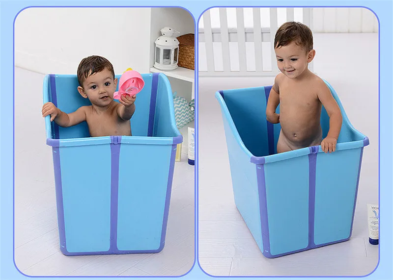 Large Size Foldable Babies Bath Tub Almofada Banho With a Seat In the Shower Kids Bathtub Baby Girls&Boy Bath Seat Bath Barrels 07