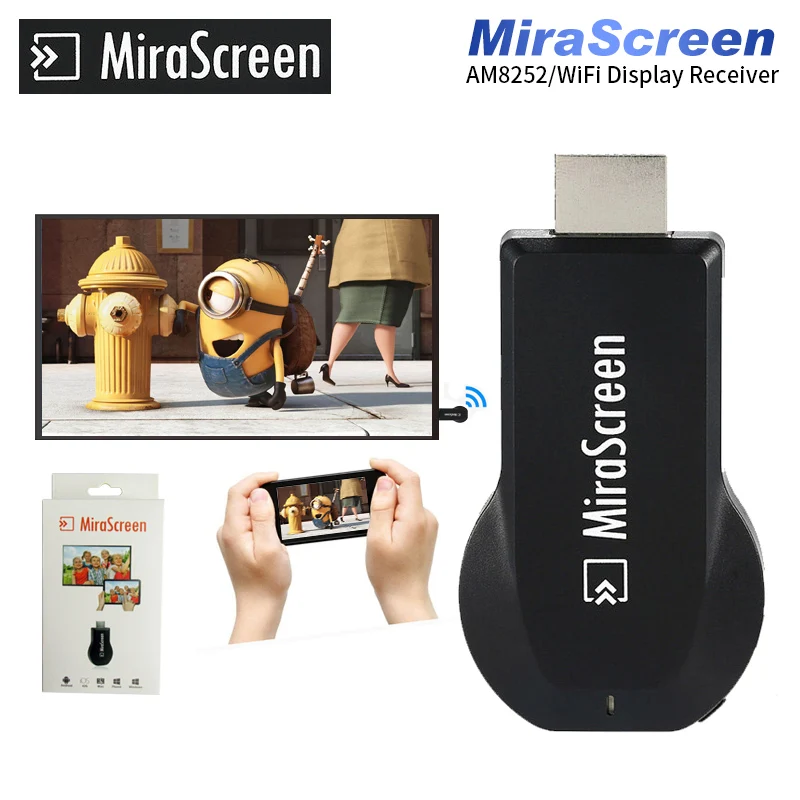 ТВ-палка DLNA Miracast airplay Mirroring dongle для iphone ipad android смартфон беспроводной Wi-Fi зеркалирование экрана устройства