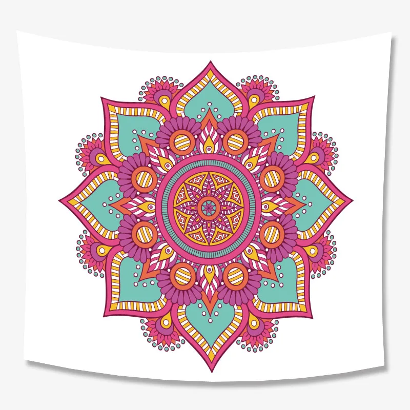 Boheme Modern Tapestry Indian Mandala Printed Bohemian Geometric Decoration Wall Hanging Mat Boho Wedding Decor Pets Picnic Beach Mat Rug (6)