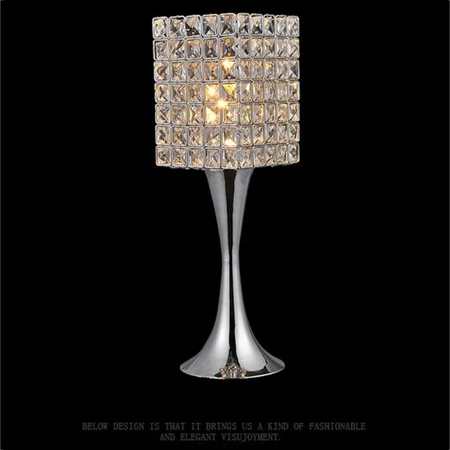 Free Shipping!Modern Table Lamp K9 Crystal Cube Lampshade ...
