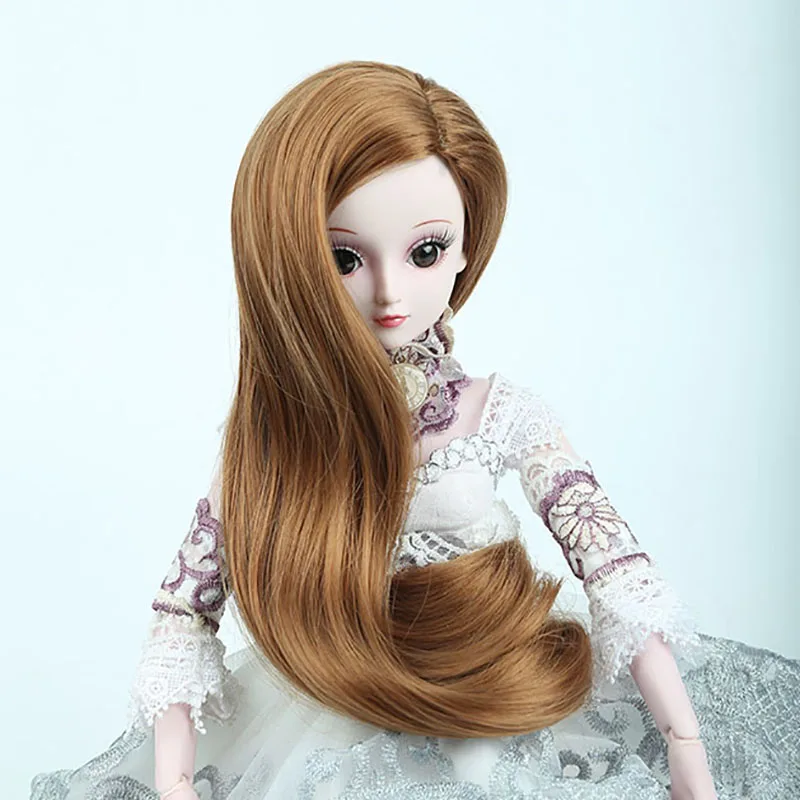 Allaosify куклы аксессуары 1/3 1/4 Bjd парик кукла волосы парик маленький демон Длинные прямые парик челка милые девочка и мальчик детские волосы - Цвет: 4