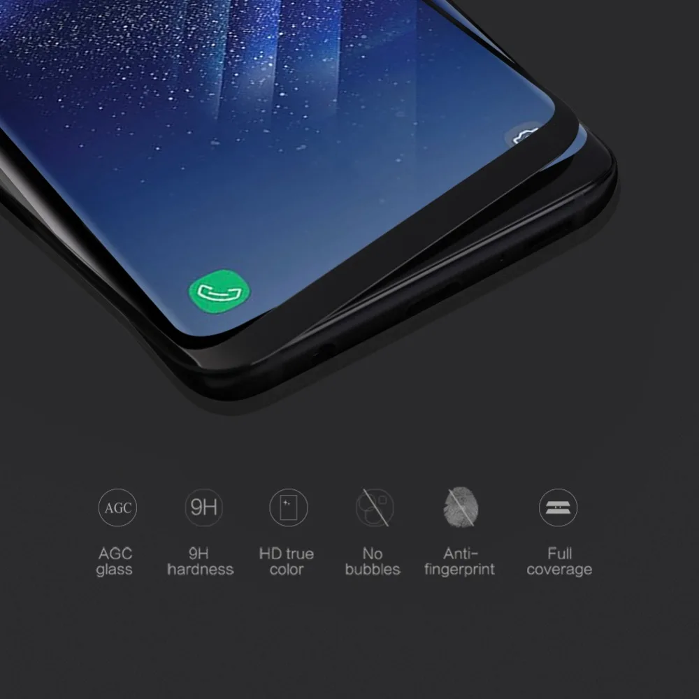 Для samsung s9 Защитная пленка полностью покрывающая nillkin 3D CP + 9H 0 33 мм тонкая для Galaxy S9