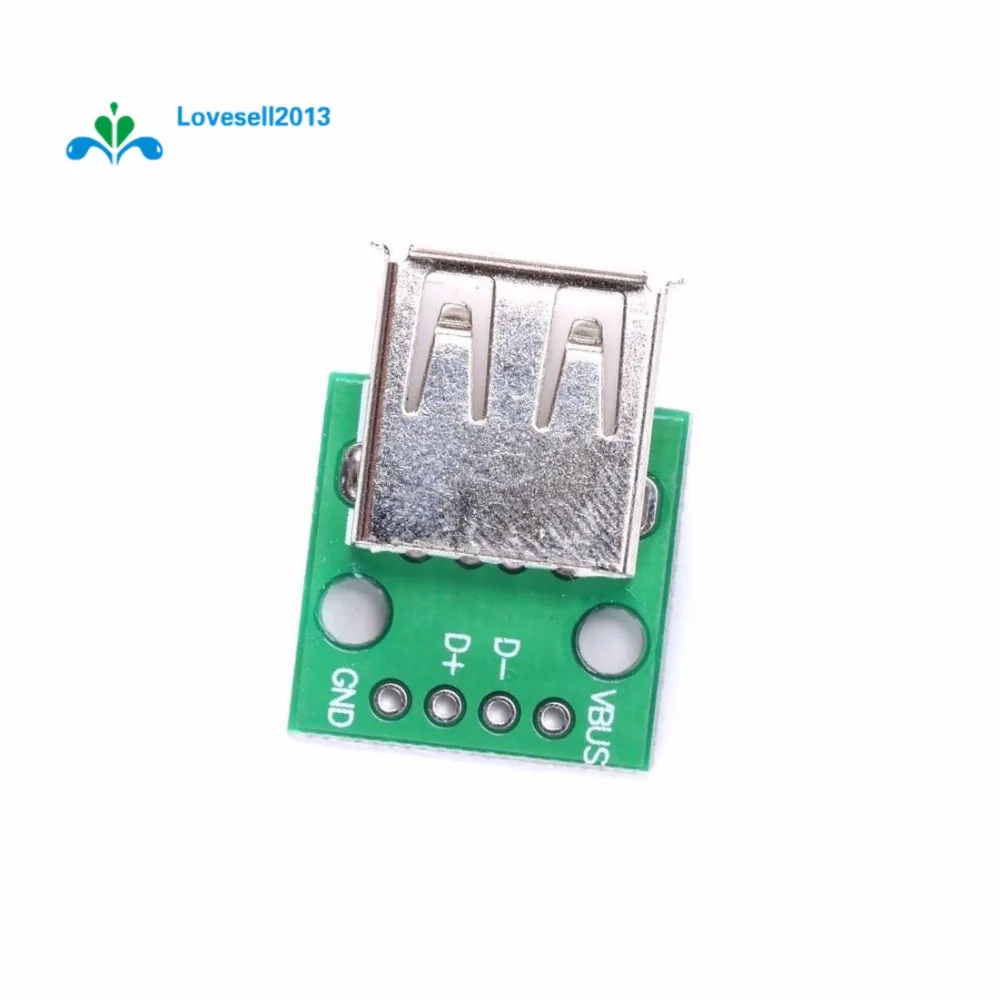 2 шт. тип A Женский USB для DIP 54 мм адаптер печатной платы конвертер Arduino|usb a|usb a ausb to |