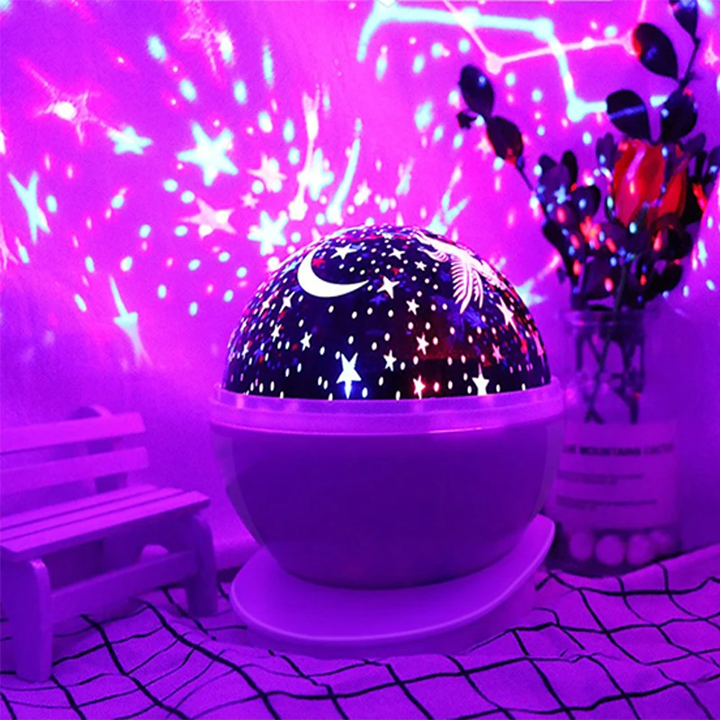 

Rotating Starry Sky Projection Night Light Strange USB Lamp Projector LED Table Lamp Star Light Party Rechargeable Night Light